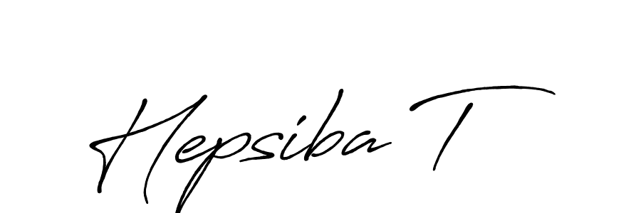 Make a beautiful signature design for name Hepsiba T. With this signature (Antro_Vectra_Bolder) style, you can create a handwritten signature for free. Hepsiba T signature style 7 images and pictures png