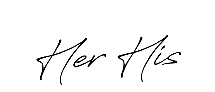 How to make Her His name signature. Use Antro_Vectra_Bolder style for creating short signs online. This is the latest handwritten sign. Her His signature style 7 images and pictures png