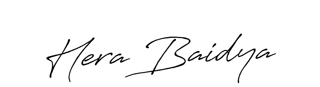 How to make Hera Baidya name signature. Use Antro_Vectra_Bolder style for creating short signs online. This is the latest handwritten sign. Hera Baidya signature style 7 images and pictures png