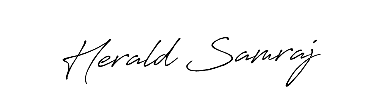 How to make Herald Samraj signature? Antro_Vectra_Bolder is a professional autograph style. Create handwritten signature for Herald Samraj name. Herald Samraj signature style 7 images and pictures png