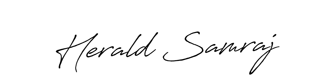 How to make Herald Samraj signature? Antro_Vectra_Bolder is a professional autograph style. Create handwritten signature for Herald Samraj name. Herald Samraj signature style 7 images and pictures png