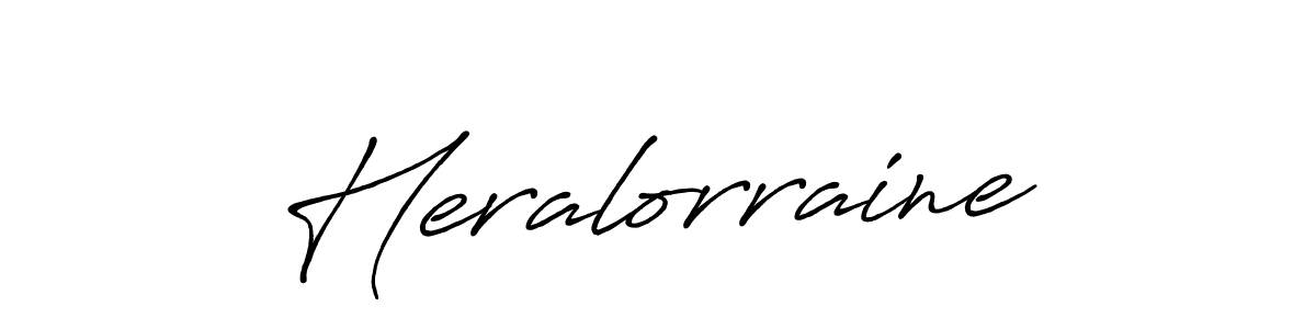 Make a beautiful signature design for name Heralorraine. With this signature (Antro_Vectra_Bolder) style, you can create a handwritten signature for free. Heralorraine signature style 7 images and pictures png