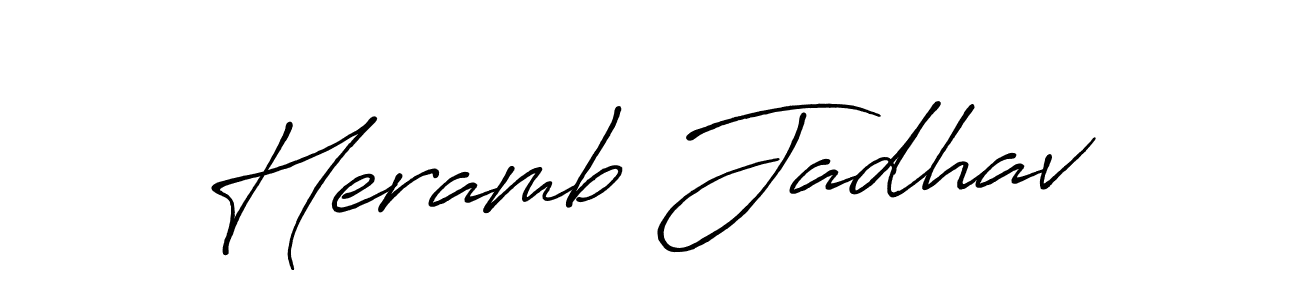 Make a beautiful signature design for name Heramb Jadhav. Use this online signature maker to create a handwritten signature for free. Heramb Jadhav signature style 7 images and pictures png