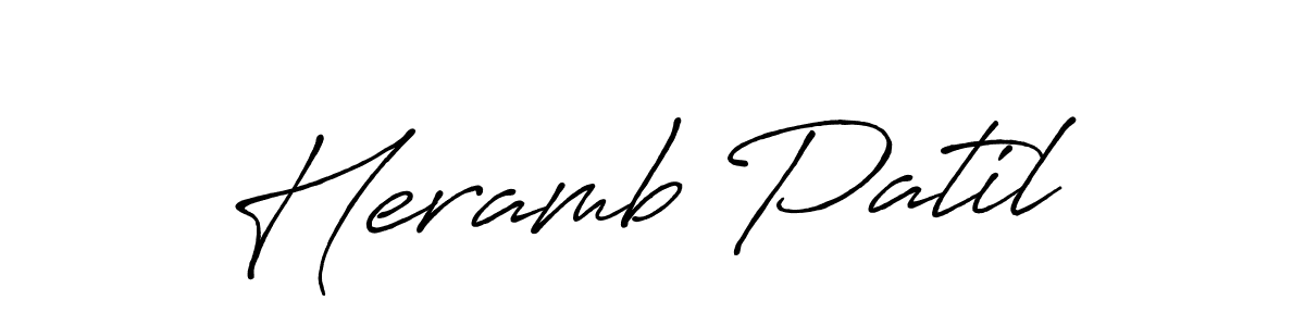 if you are searching for the best signature style for your name Heramb Patil. so please give up your signature search. here we have designed multiple signature styles  using Antro_Vectra_Bolder. Heramb Patil signature style 7 images and pictures png