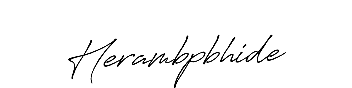 The best way (Antro_Vectra_Bolder) to make a short signature is to pick only two or three words in your name. The name Herambpbhide include a total of six letters. For converting this name. Herambpbhide signature style 7 images and pictures png