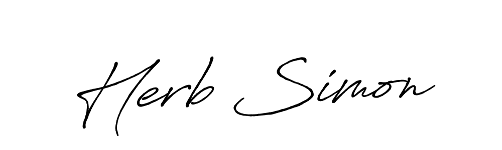 Design your own signature with our free online signature maker. With this signature software, you can create a handwritten (Antro_Vectra_Bolder) signature for name Herb Simon. Herb Simon signature style 7 images and pictures png