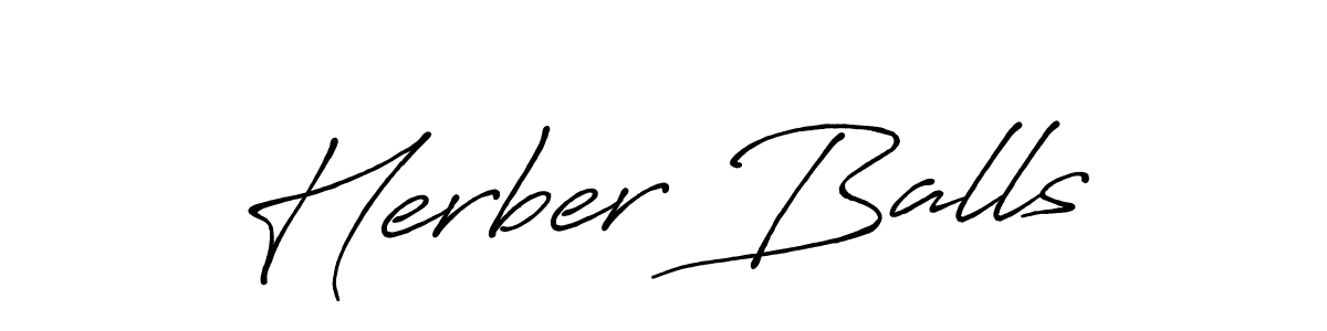 Make a beautiful signature design for name Herber Balls. With this signature (Antro_Vectra_Bolder) style, you can create a handwritten signature for free. Herber Balls signature style 7 images and pictures png