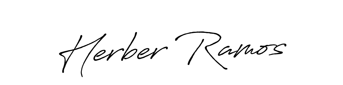 Design your own signature with our free online signature maker. With this signature software, you can create a handwritten (Antro_Vectra_Bolder) signature for name Herber Ramos. Herber Ramos signature style 7 images and pictures png