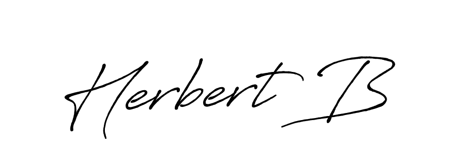 How to make Herbert B signature? Antro_Vectra_Bolder is a professional autograph style. Create handwritten signature for Herbert B name. Herbert B signature style 7 images and pictures png