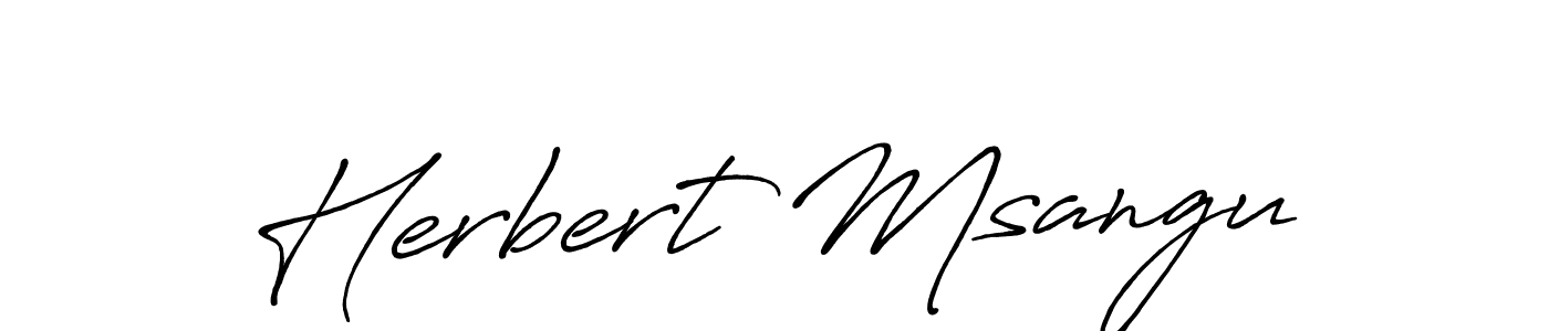 Also we have Herbert Msangu name is the best signature style. Create professional handwritten signature collection using Antro_Vectra_Bolder autograph style. Herbert Msangu signature style 7 images and pictures png