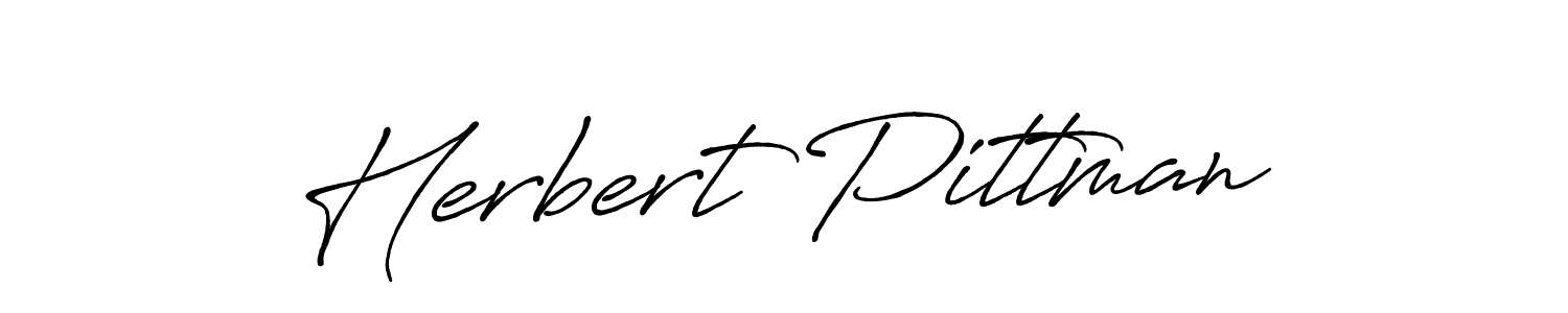 Make a beautiful signature design for name Herbert Pittman. With this signature (Antro_Vectra_Bolder) style, you can create a handwritten signature for free. Herbert Pittman signature style 7 images and pictures png