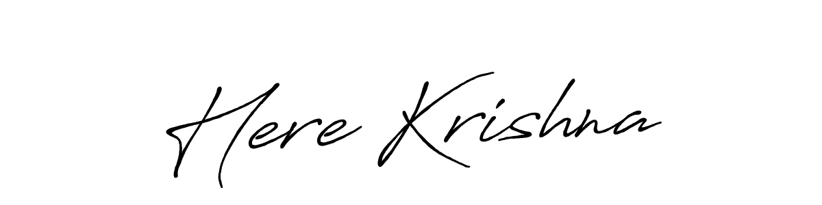 The best way (Antro_Vectra_Bolder) to make a short signature is to pick only two or three words in your name. The name Here Krishna include a total of six letters. For converting this name. Here Krishna signature style 7 images and pictures png