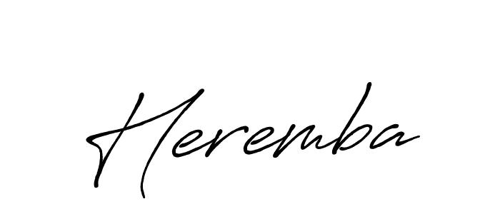 Design your own signature with our free online signature maker. With this signature software, you can create a handwritten (Antro_Vectra_Bolder) signature for name Heremba. Heremba signature style 7 images and pictures png