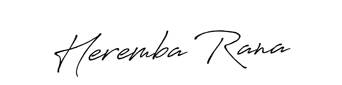 Use a signature maker to create a handwritten signature online. With this signature software, you can design (Antro_Vectra_Bolder) your own signature for name Heremba Rana. Heremba Rana signature style 7 images and pictures png