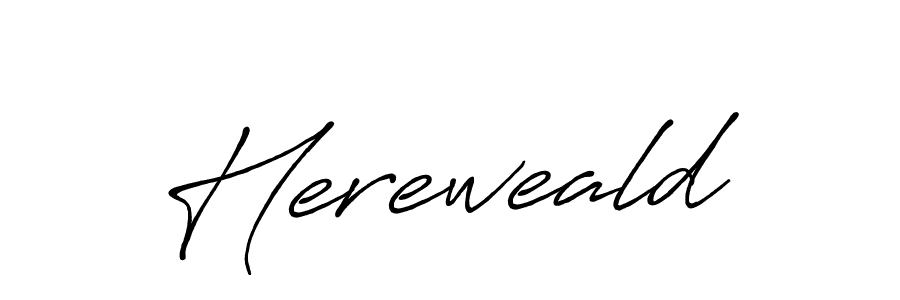 Make a beautiful signature design for name Hereweald. With this signature (Antro_Vectra_Bolder) style, you can create a handwritten signature for free. Hereweald signature style 7 images and pictures png