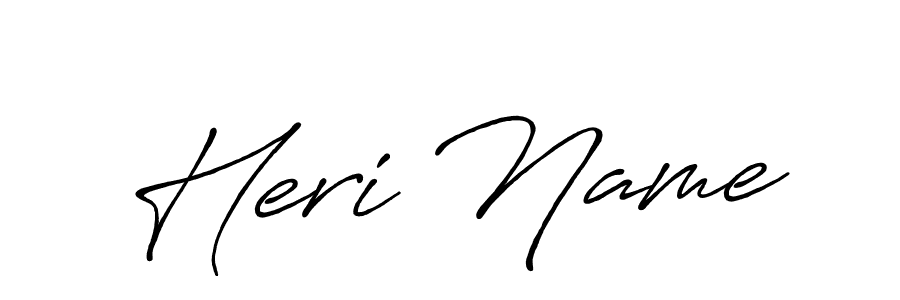 How to make Heri Name name signature. Use Antro_Vectra_Bolder style for creating short signs online. This is the latest handwritten sign. Heri Name signature style 7 images and pictures png