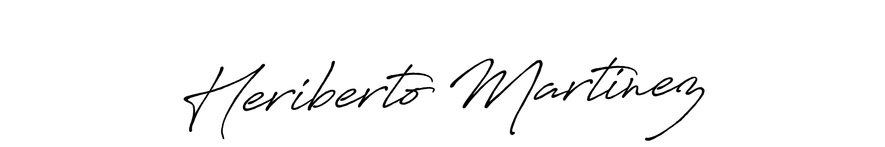 Design your own signature with our free online signature maker. With this signature software, you can create a handwritten (Antro_Vectra_Bolder) signature for name Heriberto Martinez. Heriberto Martinez signature style 7 images and pictures png