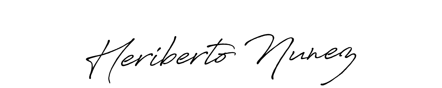 Make a beautiful signature design for name Heriberto Nunez. Use this online signature maker to create a handwritten signature for free. Heriberto Nunez signature style 7 images and pictures png