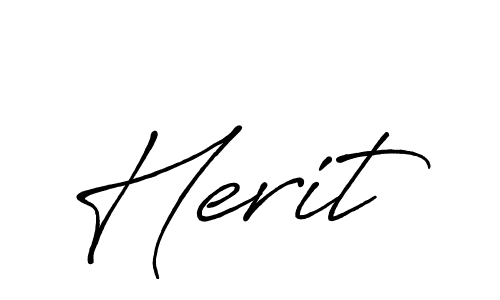 Use a signature maker to create a handwritten signature online. With this signature software, you can design (Antro_Vectra_Bolder) your own signature for name Herit. Herit signature style 7 images and pictures png