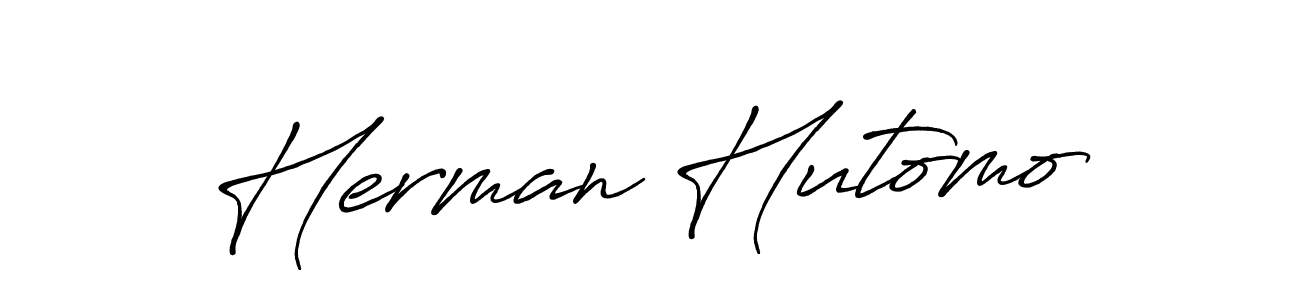 Also You can easily find your signature by using the search form. We will create Herman Hutomo name handwritten signature images for you free of cost using Antro_Vectra_Bolder sign style. Herman Hutomo signature style 7 images and pictures png