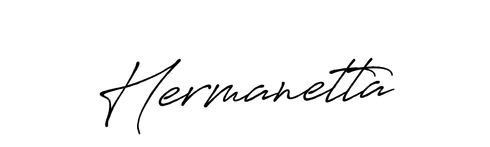 Similarly Antro_Vectra_Bolder is the best handwritten signature design. Signature creator online .You can use it as an online autograph creator for name Hermanetta. Hermanetta signature style 7 images and pictures png