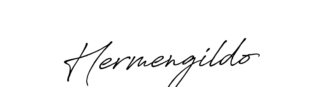 Make a beautiful signature design for name Hermengildo. With this signature (Antro_Vectra_Bolder) style, you can create a handwritten signature for free. Hermengildo signature style 7 images and pictures png