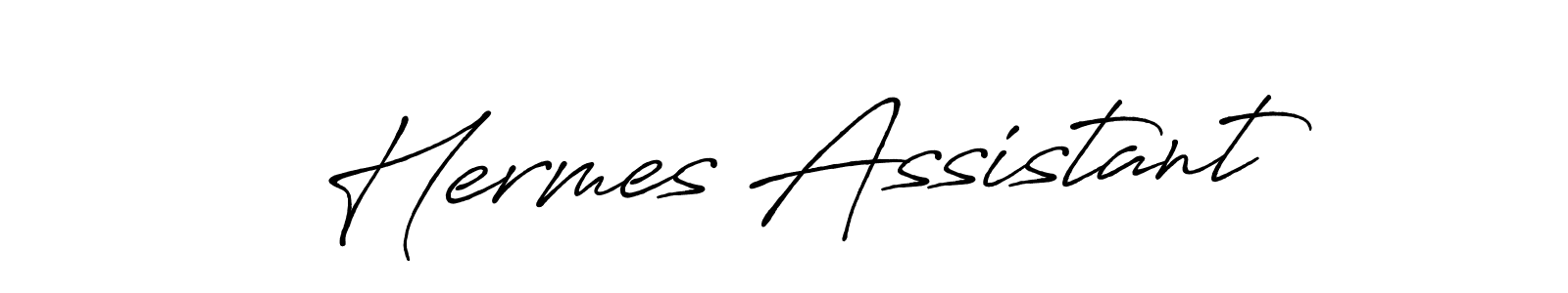Make a beautiful signature design for name Hermes Assistant. With this signature (Antro_Vectra_Bolder) style, you can create a handwritten signature for free. Hermes Assistant signature style 7 images and pictures png