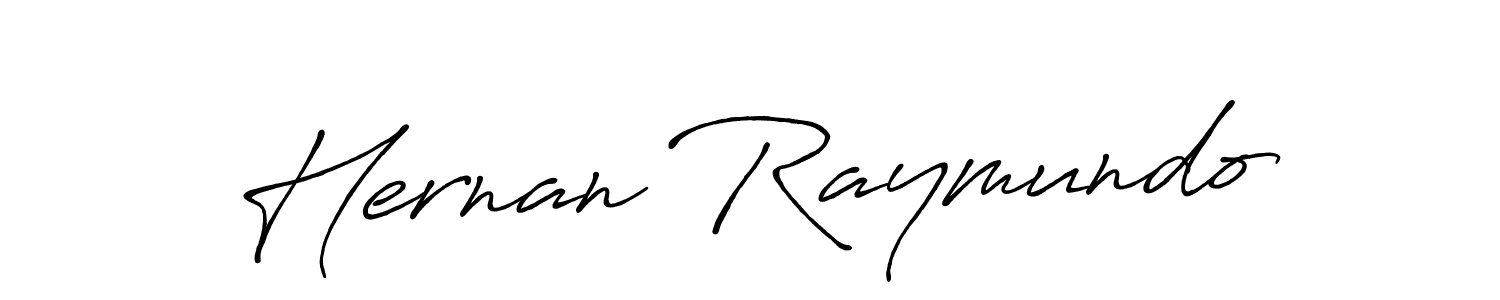 Make a beautiful signature design for name Hernan Raymundo. With this signature (Antro_Vectra_Bolder) style, you can create a handwritten signature for free. Hernan Raymundo signature style 7 images and pictures png