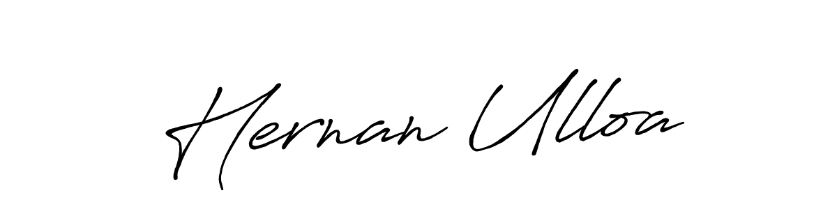 Hernan Ulloa stylish signature style. Best Handwritten Sign (Antro_Vectra_Bolder) for my name. Handwritten Signature Collection Ideas for my name Hernan Ulloa. Hernan Ulloa signature style 7 images and pictures png