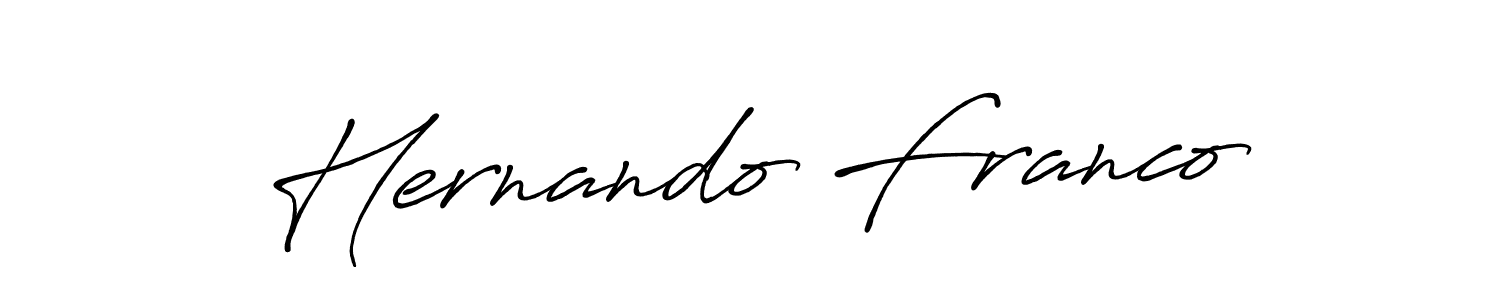 Use a signature maker to create a handwritten signature online. With this signature software, you can design (Antro_Vectra_Bolder) your own signature for name Hernando Franco. Hernando Franco signature style 7 images and pictures png