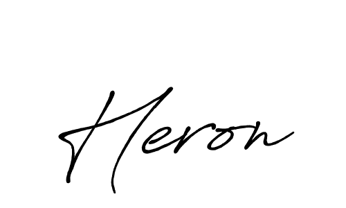 Use a signature maker to create a handwritten signature online. With this signature software, you can design (Antro_Vectra_Bolder) your own signature for name Heron. Heron signature style 7 images and pictures png