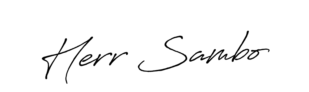 Make a beautiful signature design for name Herr Sambo. With this signature (Antro_Vectra_Bolder) style, you can create a handwritten signature for free. Herr Sambo signature style 7 images and pictures png