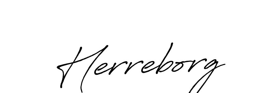 Use a signature maker to create a handwritten signature online. With this signature software, you can design (Antro_Vectra_Bolder) your own signature for name Herreborg. Herreborg signature style 7 images and pictures png