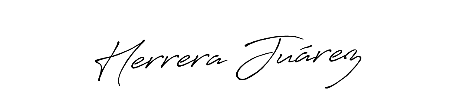 How to make Herrera Juárez name signature. Use Antro_Vectra_Bolder style for creating short signs online. This is the latest handwritten sign. Herrera Juárez signature style 7 images and pictures png