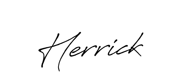 Make a beautiful signature design for name Herrick. With this signature (Antro_Vectra_Bolder) style, you can create a handwritten signature for free. Herrick signature style 7 images and pictures png