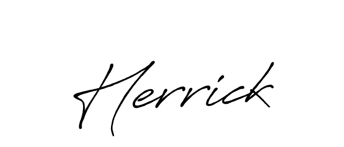 Herrick stylish signature style. Best Handwritten Sign (Antro_Vectra_Bolder) for my name. Handwritten Signature Collection Ideas for my name Herrick. Herrick signature style 7 images and pictures png