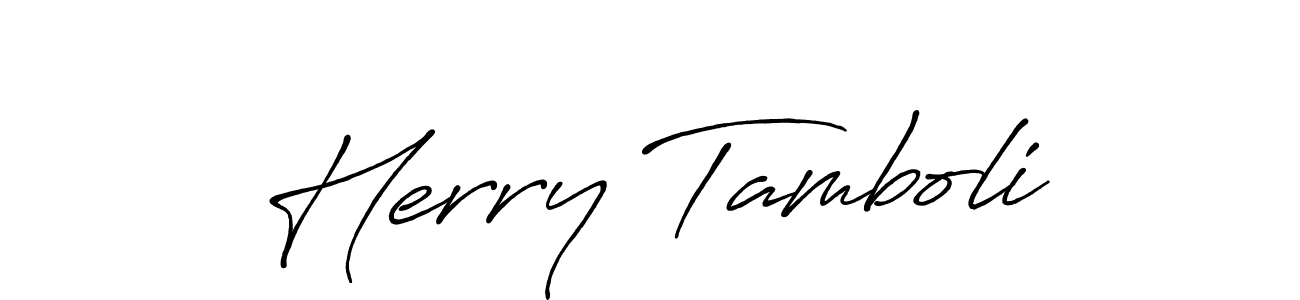 Design your own signature with our free online signature maker. With this signature software, you can create a handwritten (Antro_Vectra_Bolder) signature for name Herry Tamboli. Herry Tamboli signature style 7 images and pictures png