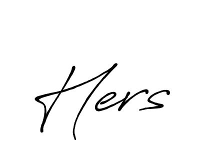 Similarly Antro_Vectra_Bolder is the best handwritten signature design. Signature creator online .You can use it as an online autograph creator for name Hers. Hers signature style 7 images and pictures png