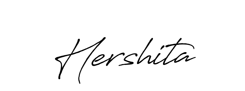 Use a signature maker to create a handwritten signature online. With this signature software, you can design (Antro_Vectra_Bolder) your own signature for name Hershita. Hershita signature style 7 images and pictures png