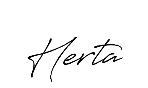 Make a beautiful signature design for name Herta. With this signature (Antro_Vectra_Bolder) style, you can create a handwritten signature for free. Herta signature style 7 images and pictures png