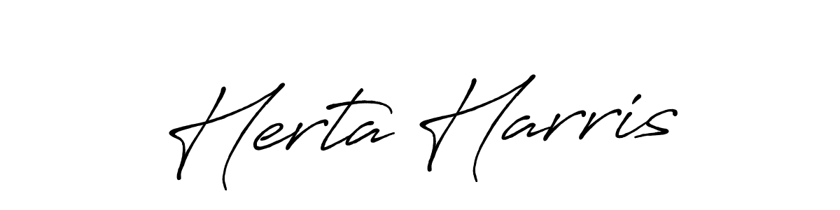 Use a signature maker to create a handwritten signature online. With this signature software, you can design (Antro_Vectra_Bolder) your own signature for name Herta Harris. Herta Harris signature style 7 images and pictures png