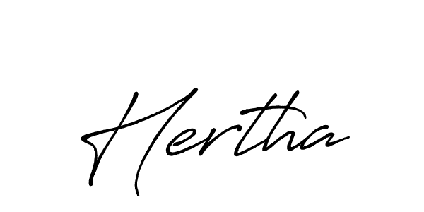 Make a beautiful signature design for name Hertha. With this signature (Antro_Vectra_Bolder) style, you can create a handwritten signature for free. Hertha signature style 7 images and pictures png