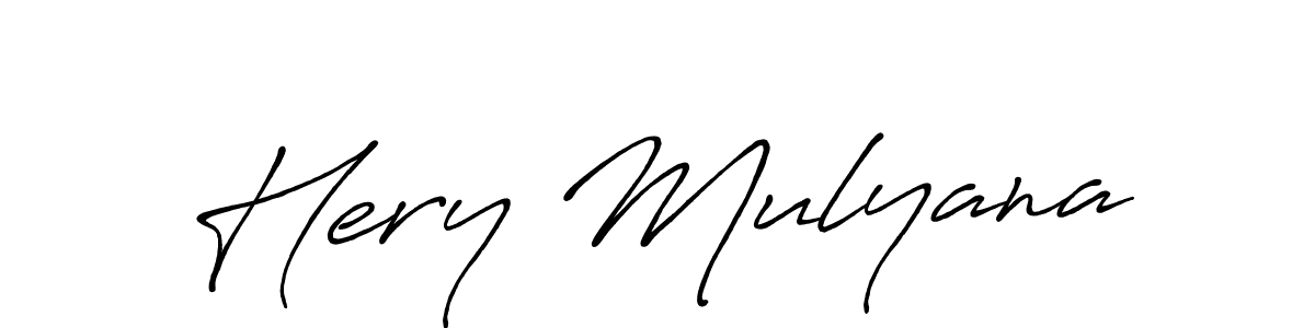 if you are searching for the best signature style for your name Hery Mulyana. so please give up your signature search. here we have designed multiple signature styles  using Antro_Vectra_Bolder. Hery Mulyana signature style 7 images and pictures png