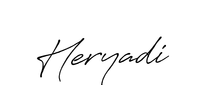 Make a beautiful signature design for name Heryadi. Use this online signature maker to create a handwritten signature for free. Heryadi signature style 7 images and pictures png