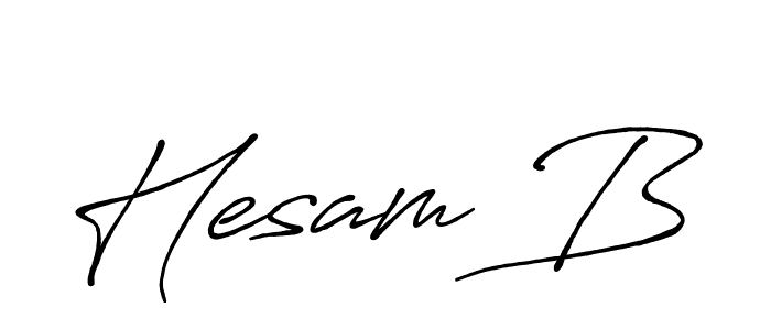 Use a signature maker to create a handwritten signature online. With this signature software, you can design (Antro_Vectra_Bolder) your own signature for name Hesam B. Hesam B signature style 7 images and pictures png