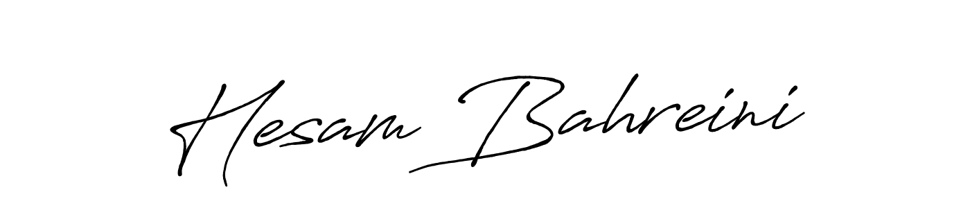 The best way (Antro_Vectra_Bolder) to make a short signature is to pick only two or three words in your name. The name Hesam Bahreini include a total of six letters. For converting this name. Hesam Bahreini signature style 7 images and pictures png