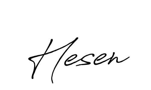 Use a signature maker to create a handwritten signature online. With this signature software, you can design (Antro_Vectra_Bolder) your own signature for name Hesen. Hesen signature style 7 images and pictures png