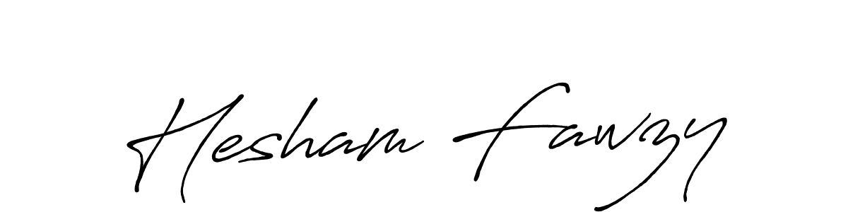 Create a beautiful signature design for name Hesham Fawzy. With this signature (Antro_Vectra_Bolder) fonts, you can make a handwritten signature for free. Hesham Fawzy signature style 7 images and pictures png