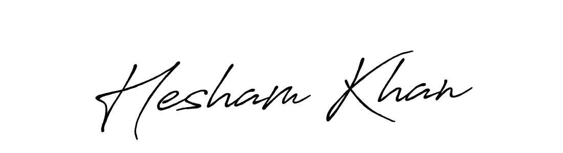 Also we have Hesham Khan name is the best signature style. Create professional handwritten signature collection using Antro_Vectra_Bolder autograph style. Hesham Khan signature style 7 images and pictures png