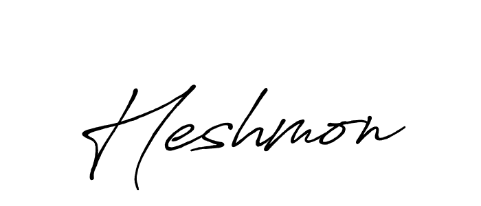 How to make Heshmon signature? Antro_Vectra_Bolder is a professional autograph style. Create handwritten signature for Heshmon name. Heshmon signature style 7 images and pictures png